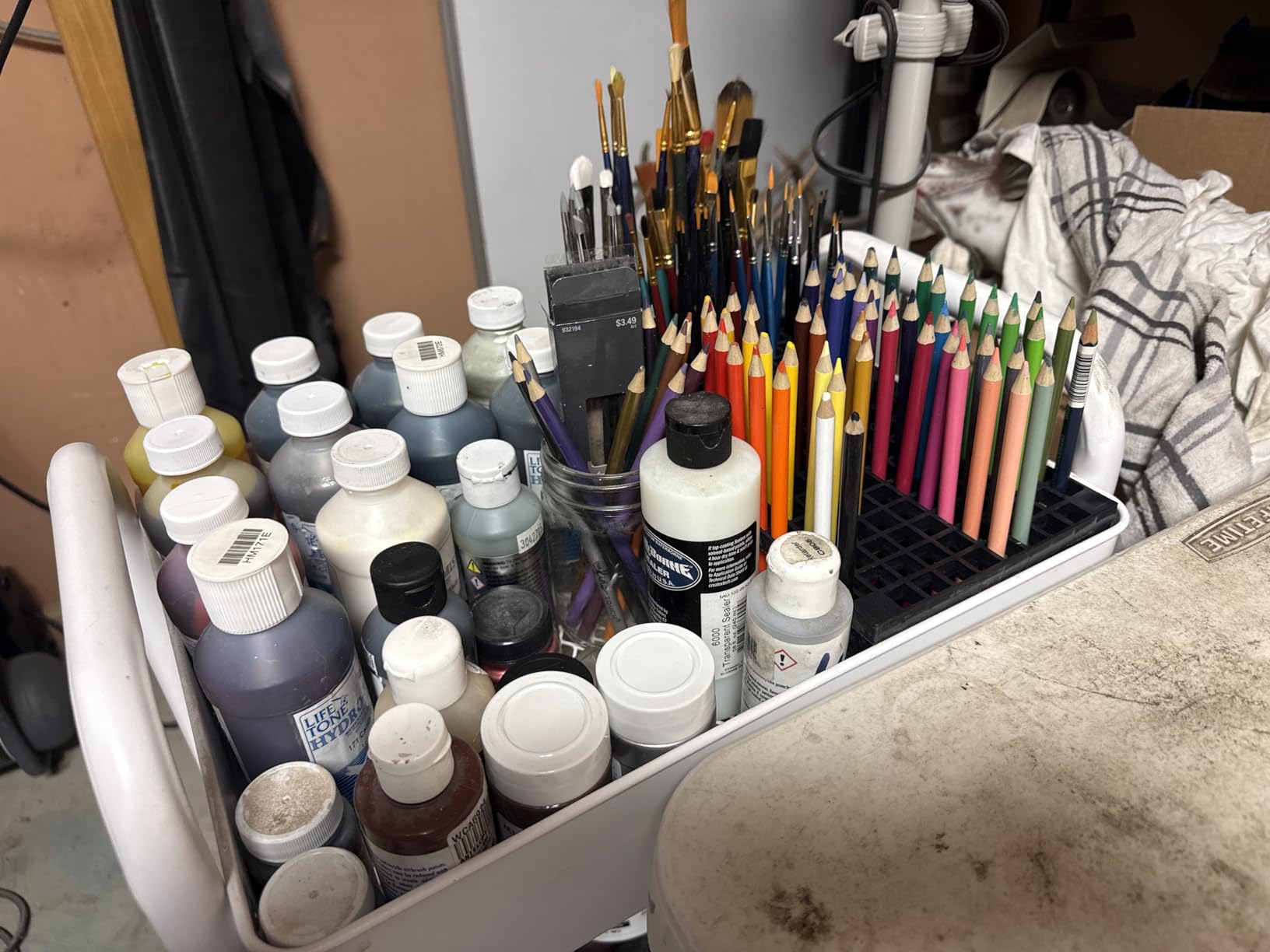 7-Layer Clear Acrylic Paint Holder Storage & Brush Organizer customer photo 1