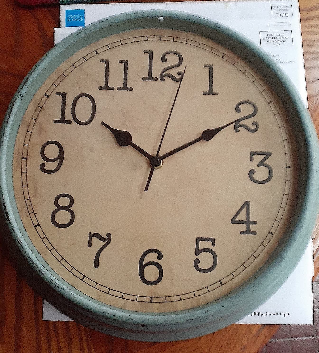 Wall Clock 12 Inch Vintage Decorative Battery Operated Silent customer photo 2