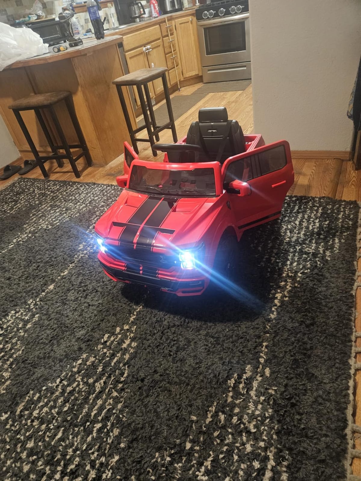 24V Ride on Toys, Licensed Ford Shelby F150 Electric Car for Kid w/Remote customer photo 2