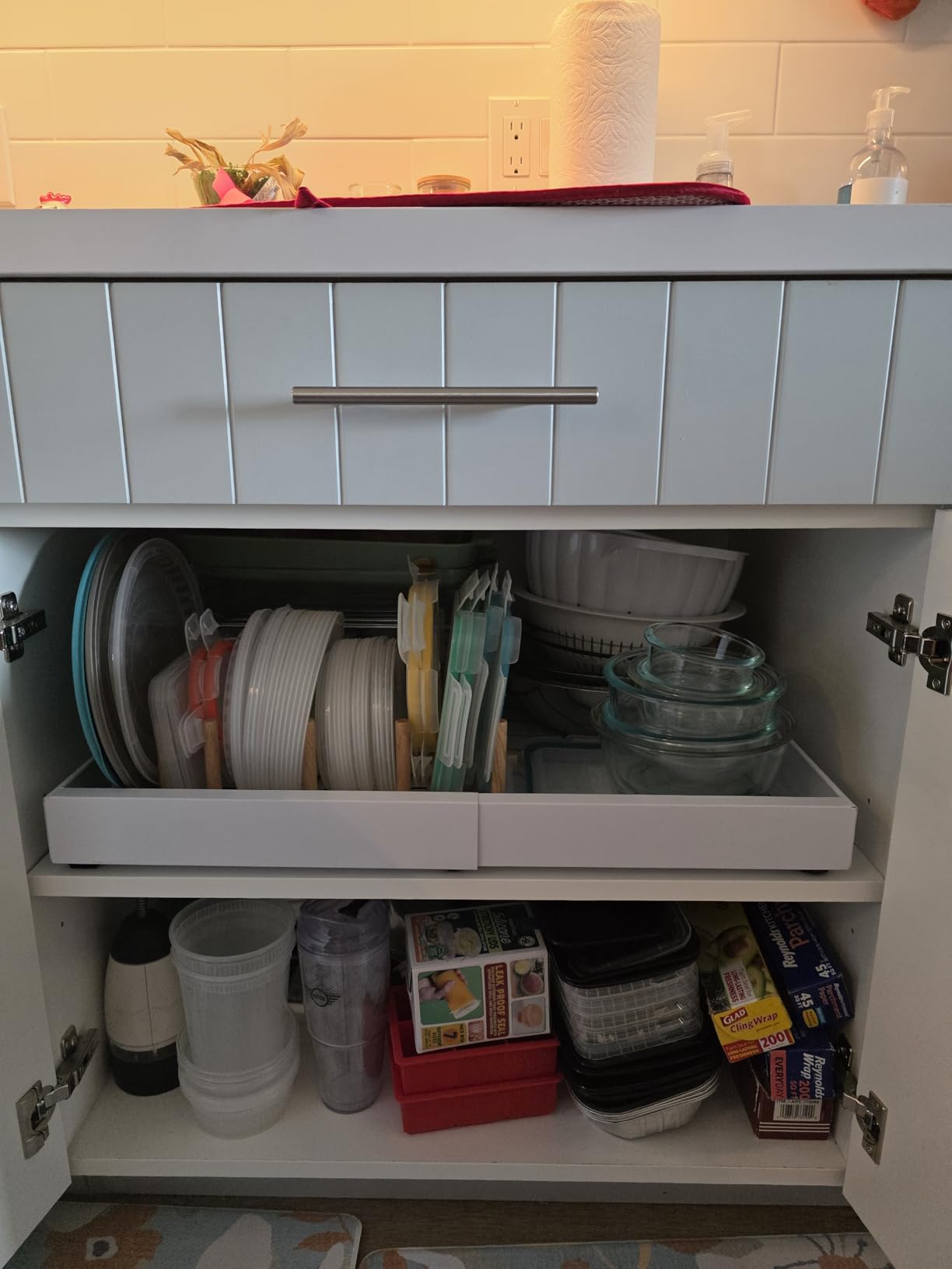 Seinloes 2 Pack Pull Out Cabinet Organizer for Wide Cabinets,Expandable 15.1