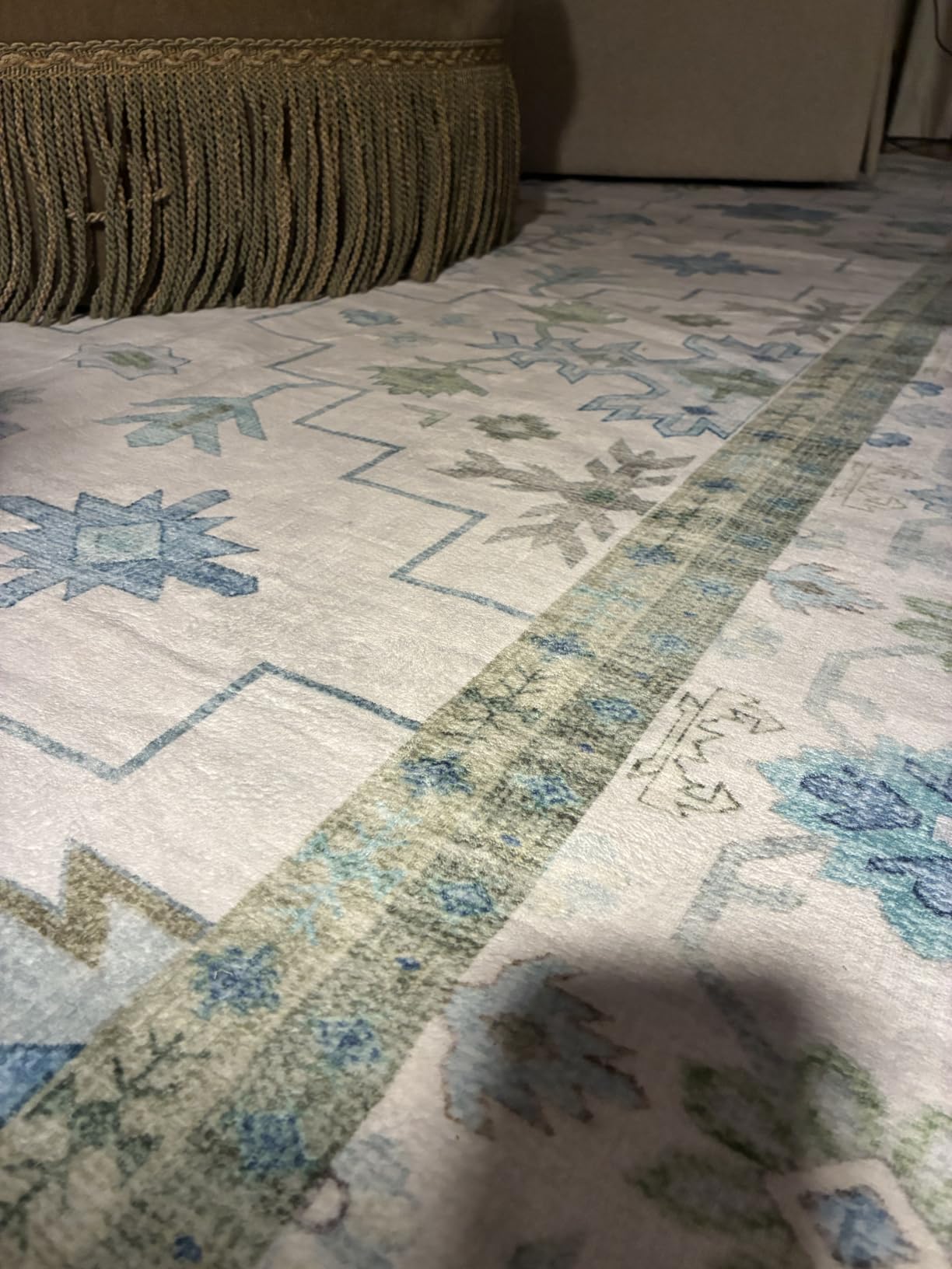 Hazo Haus Boho Taupe Brown 5x7 Living Room Rug - Modern Vintage Traditional Oriental Neutral, Washable Low Pile Non-Slip Large Area Rugs for Nursery Dining Under Table customer photo 2