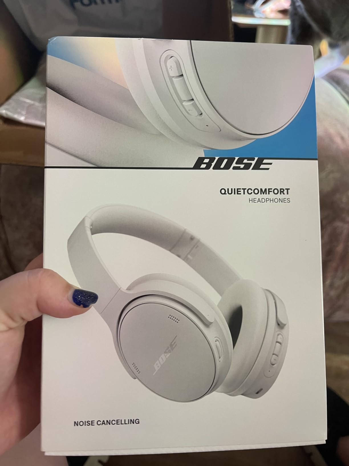 Bose QuietComfort Headphones - Wireless Bluetooth Headphones, Active Over Ear Noise Cancelling and Mic, USB-C Charging, Deep Bass, Up to 24 Hours of Playtime, Twilight Blue - Limited Edition Color customer photo 1