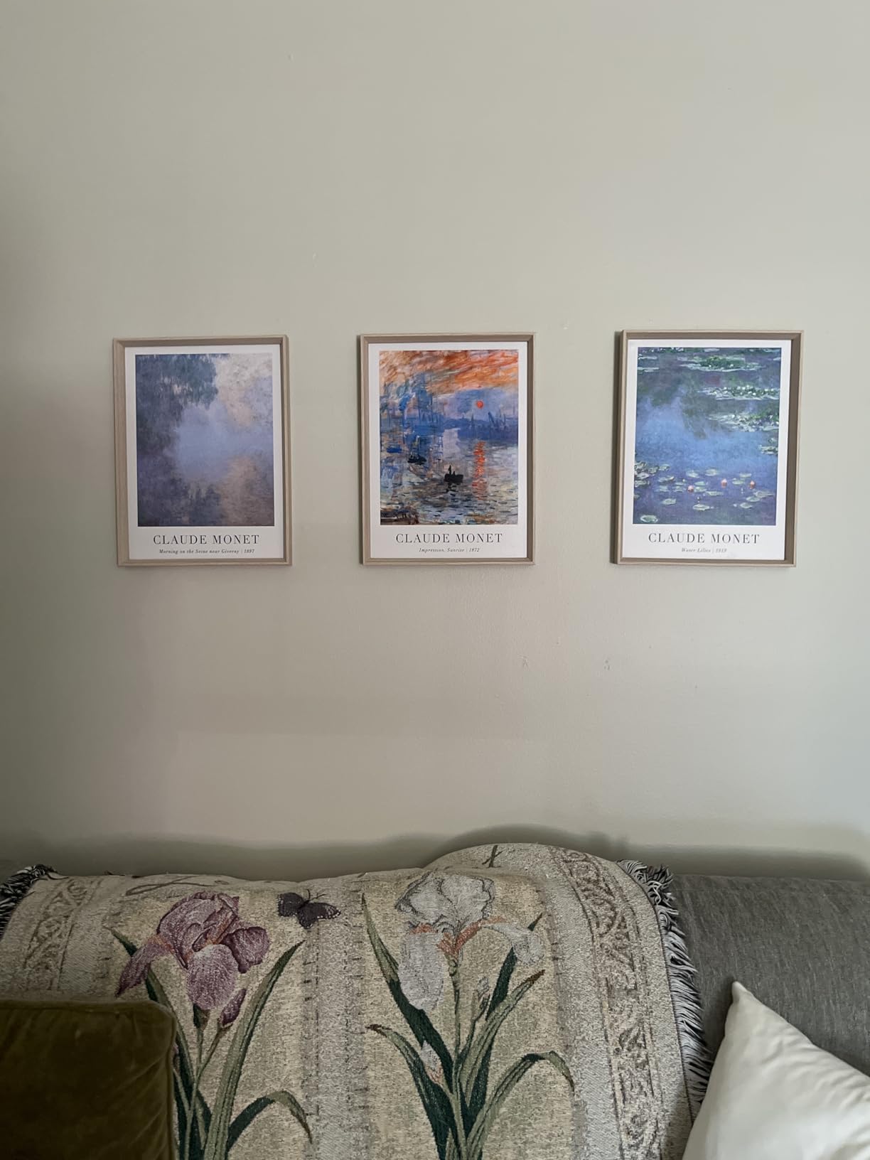 HesenDot Framed Wall Art, Claude Monet Landscape Canvas Prints Set customer photo 2