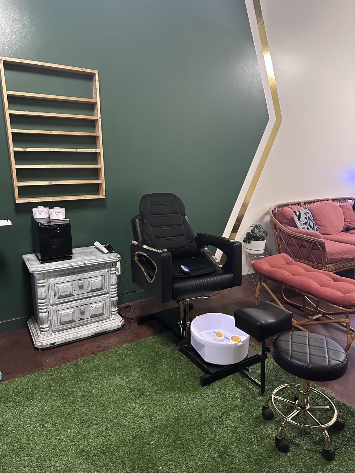 Reclining Spa Pedicure Chair, Pedicure Station No Plumbing for Nail Tech customer photo 1