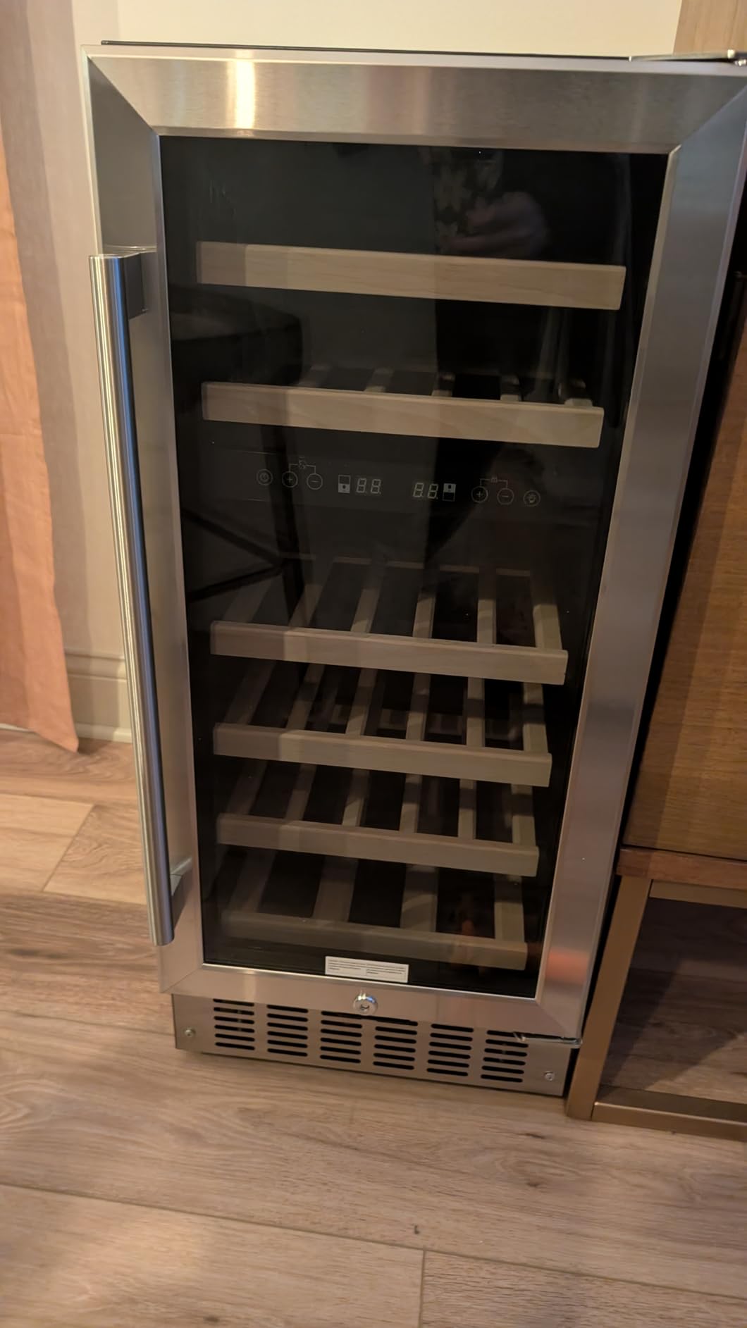 Antarctic Star 24 Inch Wine Fridge, 52 Bottle Wine Cooler Refrigerator. 39-64°F Dual Zone Wine Refrigerator Glass Door, Built in or Freestanding Under Counter Fridge for Home Bar Office customer photo 2