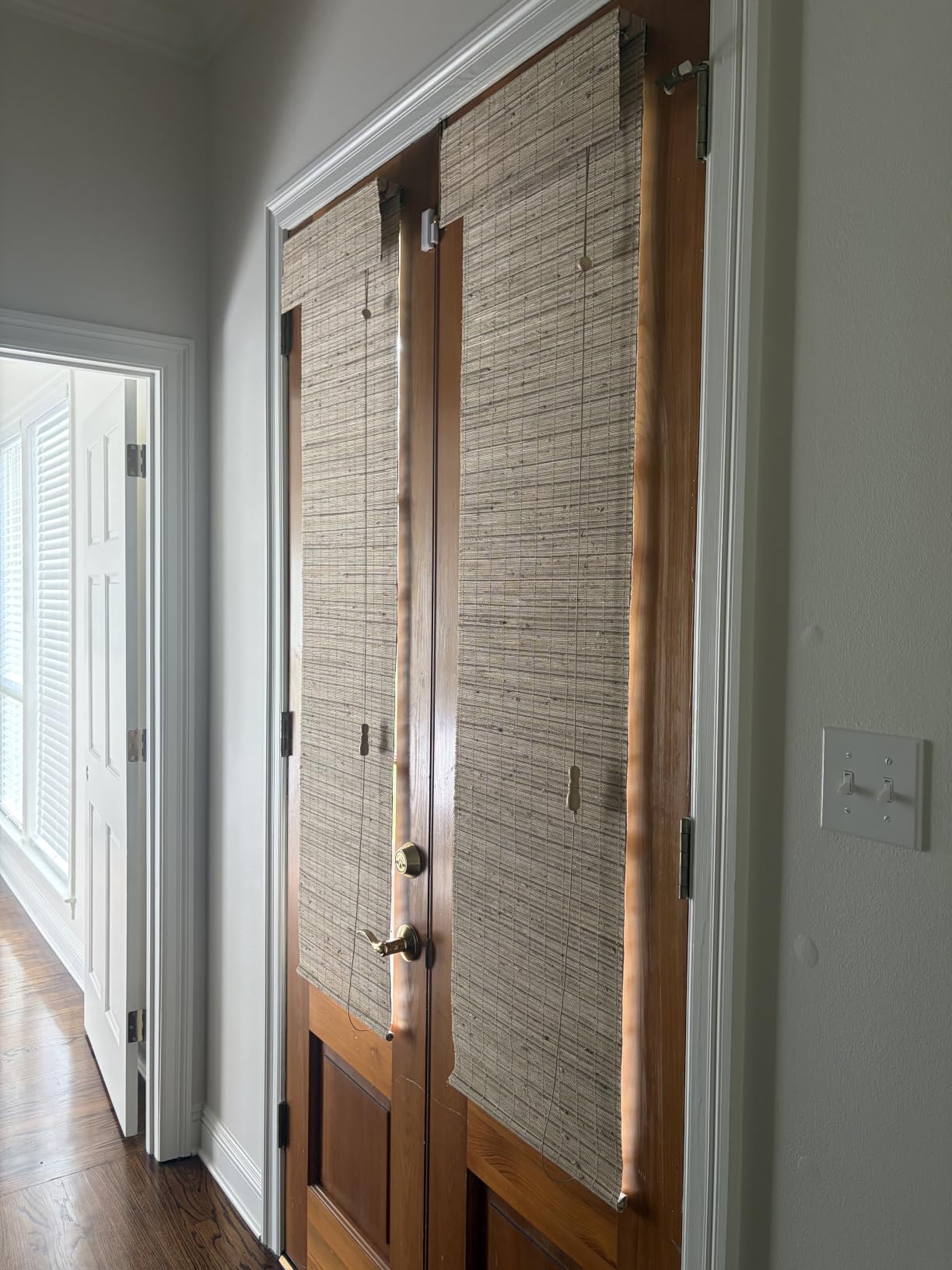 Bamboo Roman Shades, Cordless Custom Blackout Woven Wood Shade | Natural Wood Bamboo Window Shades for Indoor Windows, Good For Ceiling Mount, Door Mount, Easy To Install and Clean customer photo 2