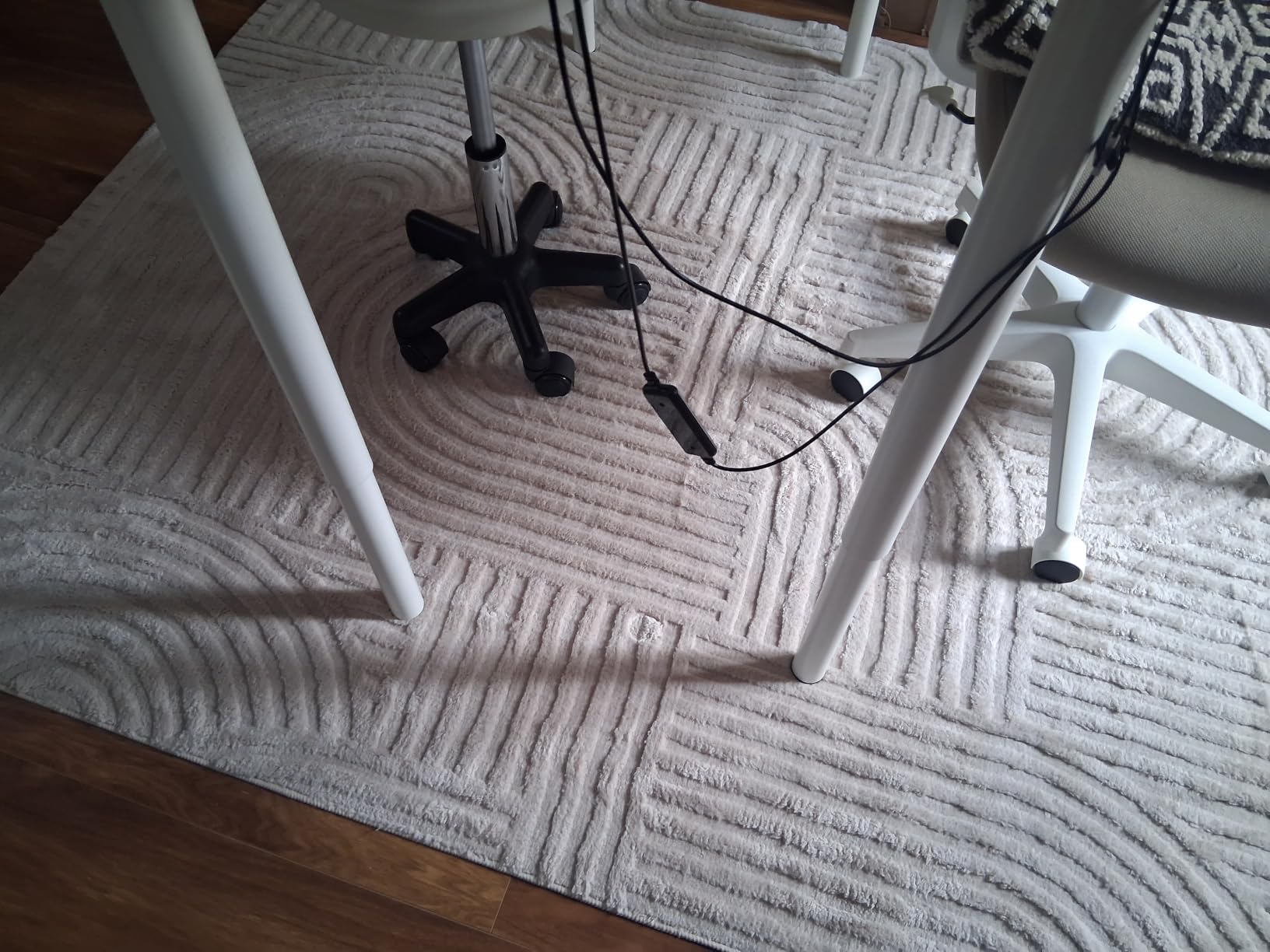 Pauwer 5x7 Area Rugs for Living Room, Modern Non Slip Washable Rug, Beige customer photo 2