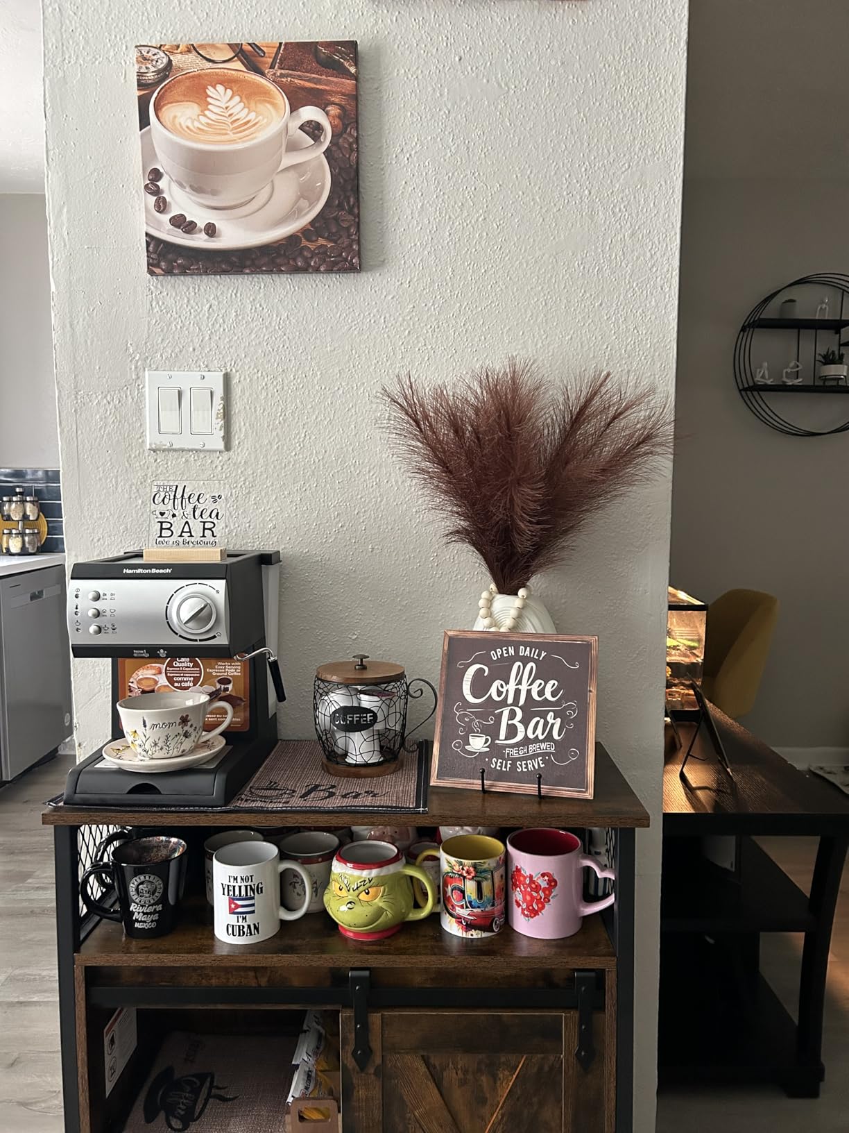VASAGLE Buffet Cabinet, Coffee Bar with 2 Sliding Barn Doors customer photo 2