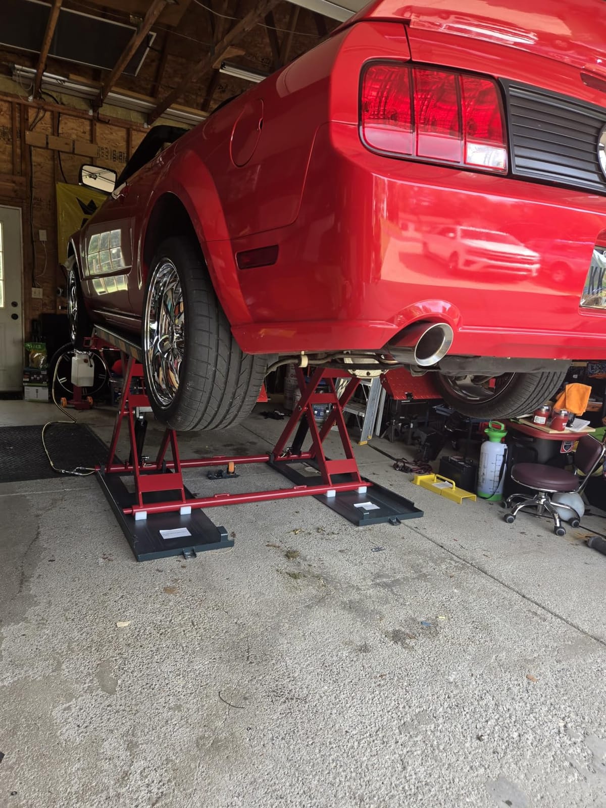 X80 8000 lbs 110V Portable Car Lift Scissor Lift, Electric Release 41.25