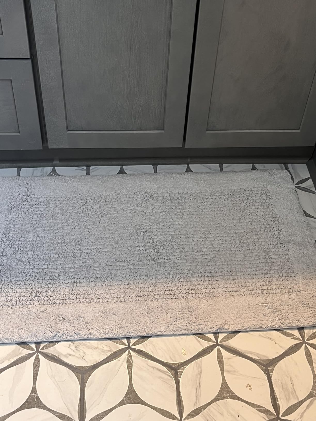 Madison Park Splendor Reversible 100% Cotton Bath Rug, 17 x 24, Natural customer photo 1