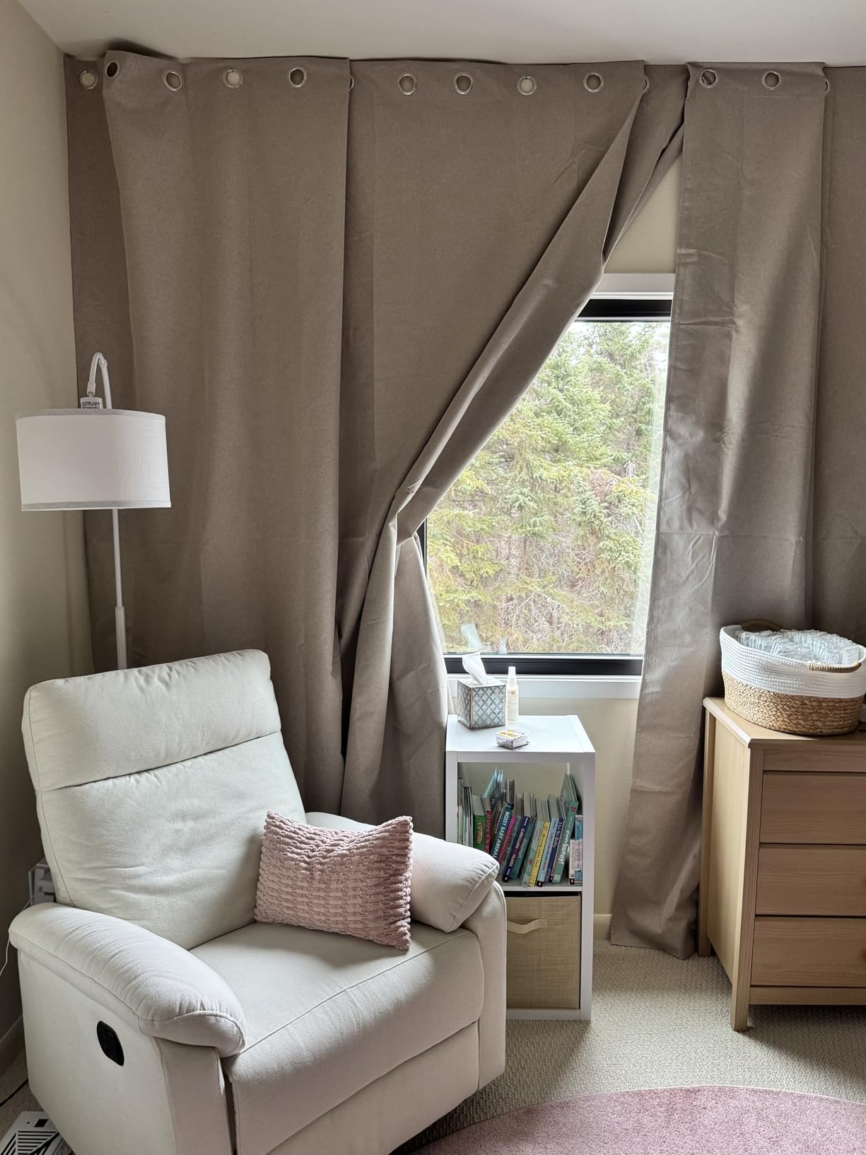 RYB HOME 100% Blackout Linen Sliding Glass Door Curtains for Patio Door customer photo 2