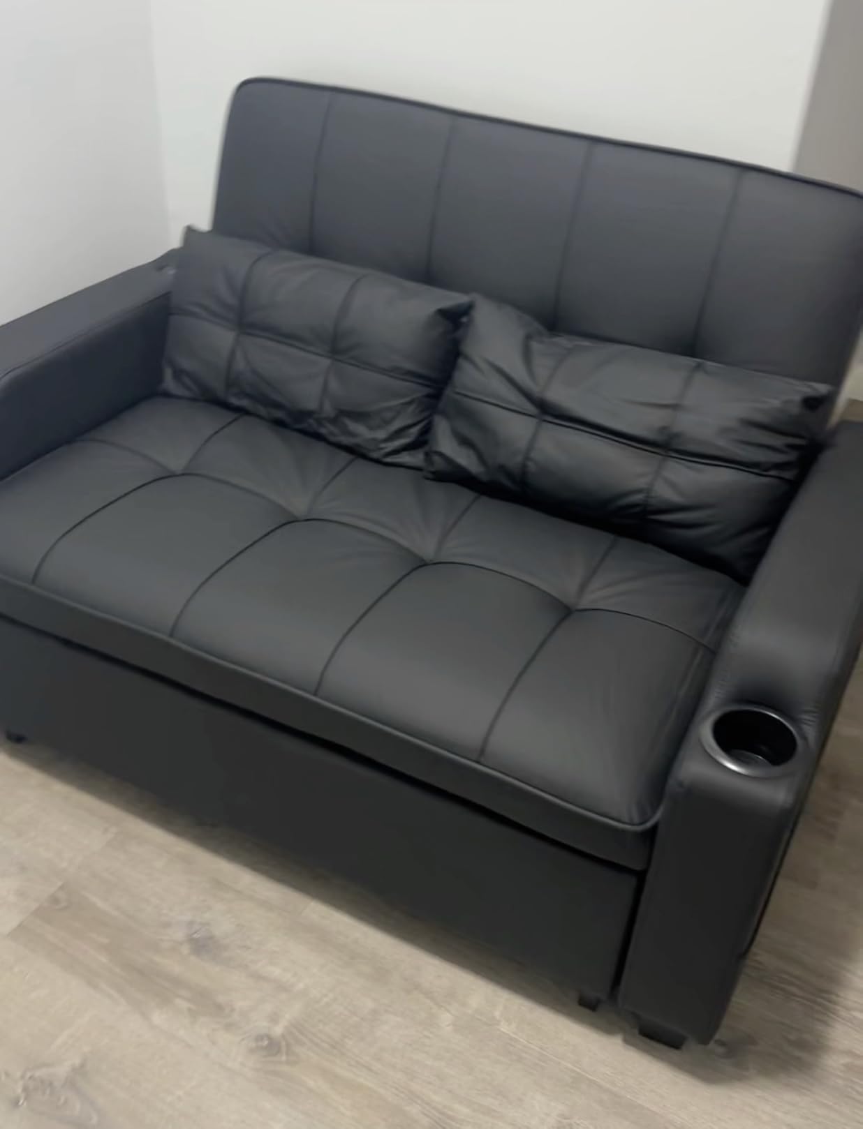 VINGLI Convertible Loveseat Sleeper Sofa Bed, Pullout Couch for Living Room customer photo 2