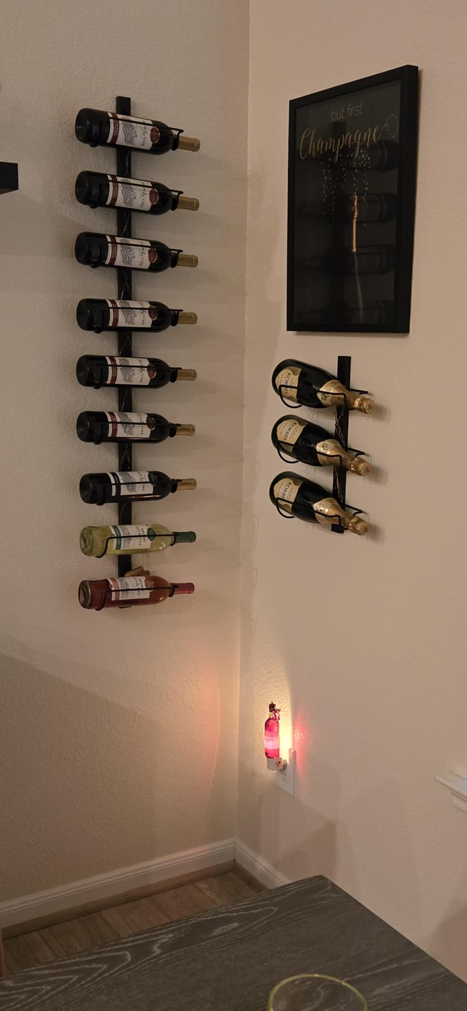 X-cosrack 36 Bottle Wall Mounted Wine Rack, Modular Hanging Wine Rack for DIY Display, Detachable 3 Pack Wine Bottle Holder, Black Metal Storage Rack for Bar, Kitchen, Cellar, Restaurant customer photo 2
