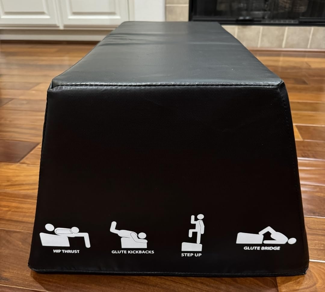 Hip Thrust Bench, Multi-Functional Hip Thrust Machine for Strength Training, Glute Bridge Box with Handle, Non-Slip Pad and Smooth Rim Design, for Home and Gym, 700LB Load Capacity customer photo 1