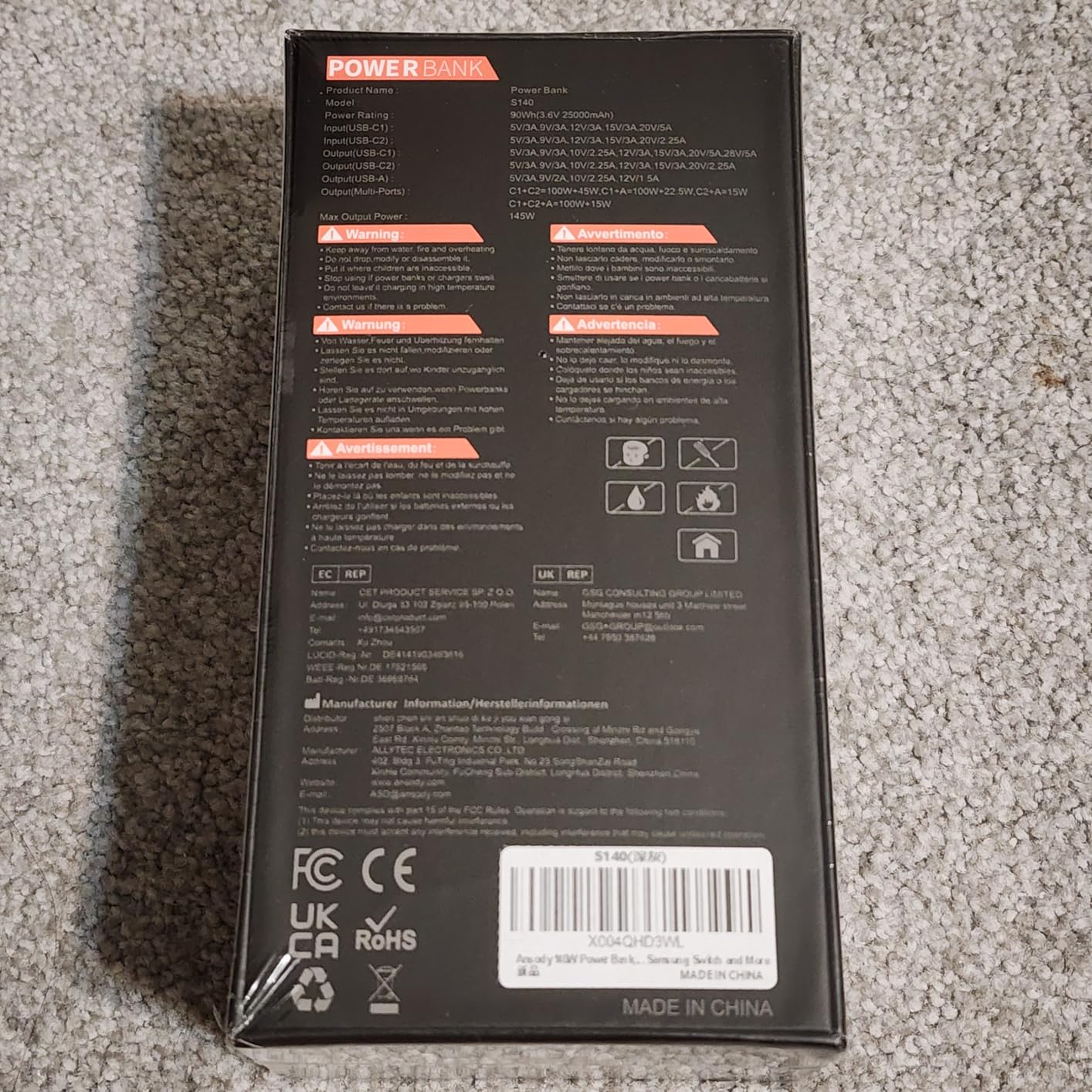 140W Laptop Power Bank, 25000mAh with TFT Smart Digital Display customer photo 1