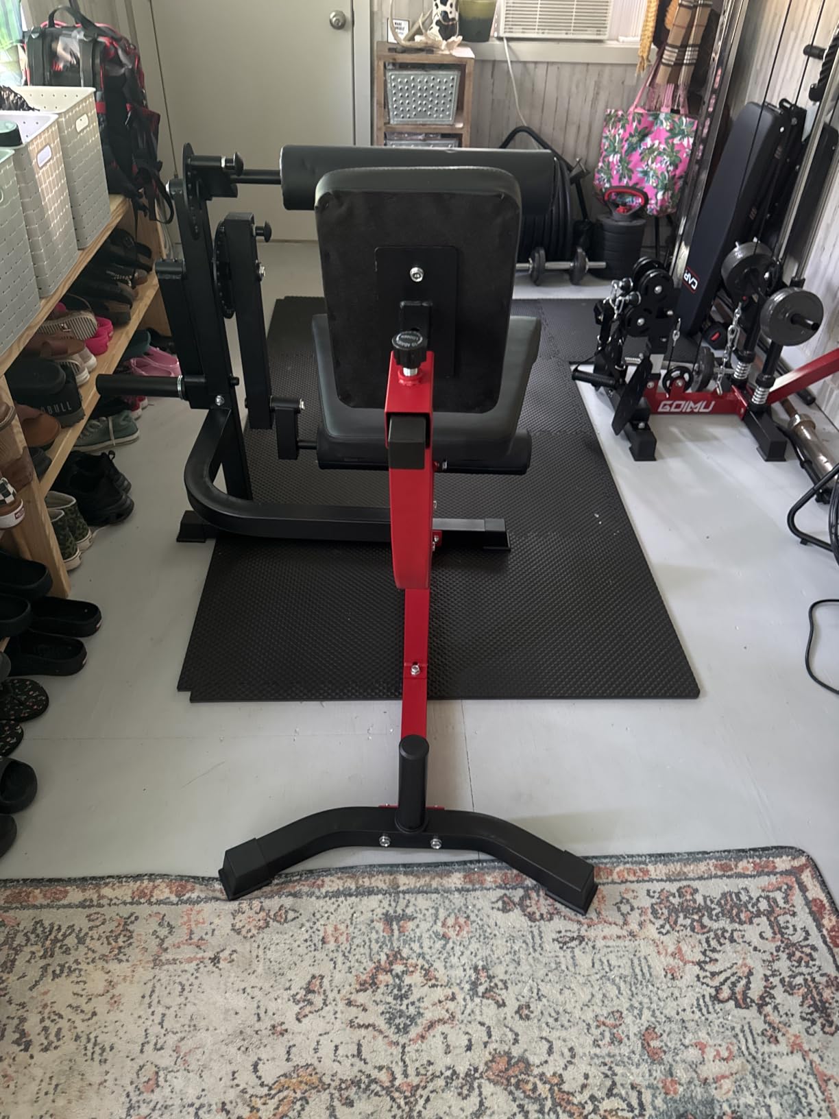 Leg Extension and Curl Machine, 4 in 1 Lower Body Workout Machine, Adjustable Leg Curl Machine with Plate Loaded, Leg Extension Machine with Exercise Bench, Home Gym Weight Machine customer photo 2
