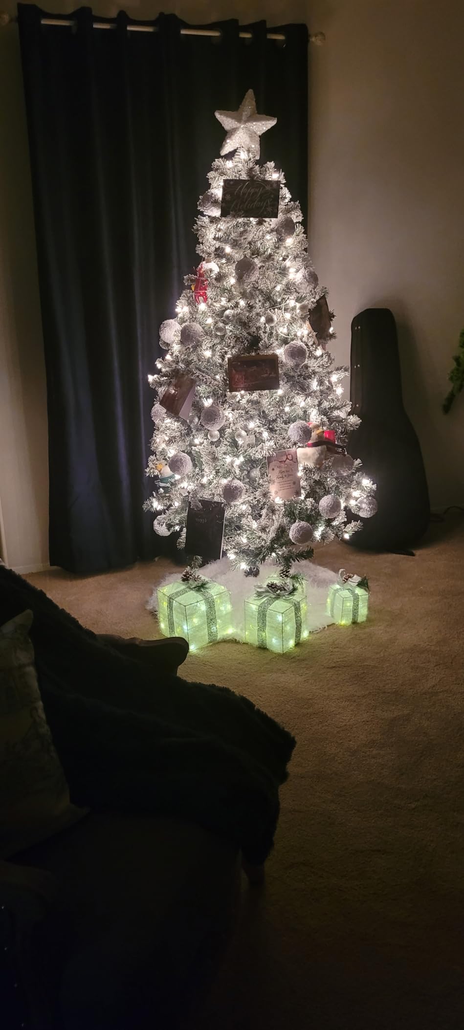 Set of 4 Christmas Lighted Gift Boxes, Battery Operated Xmas Decor customer photo 1