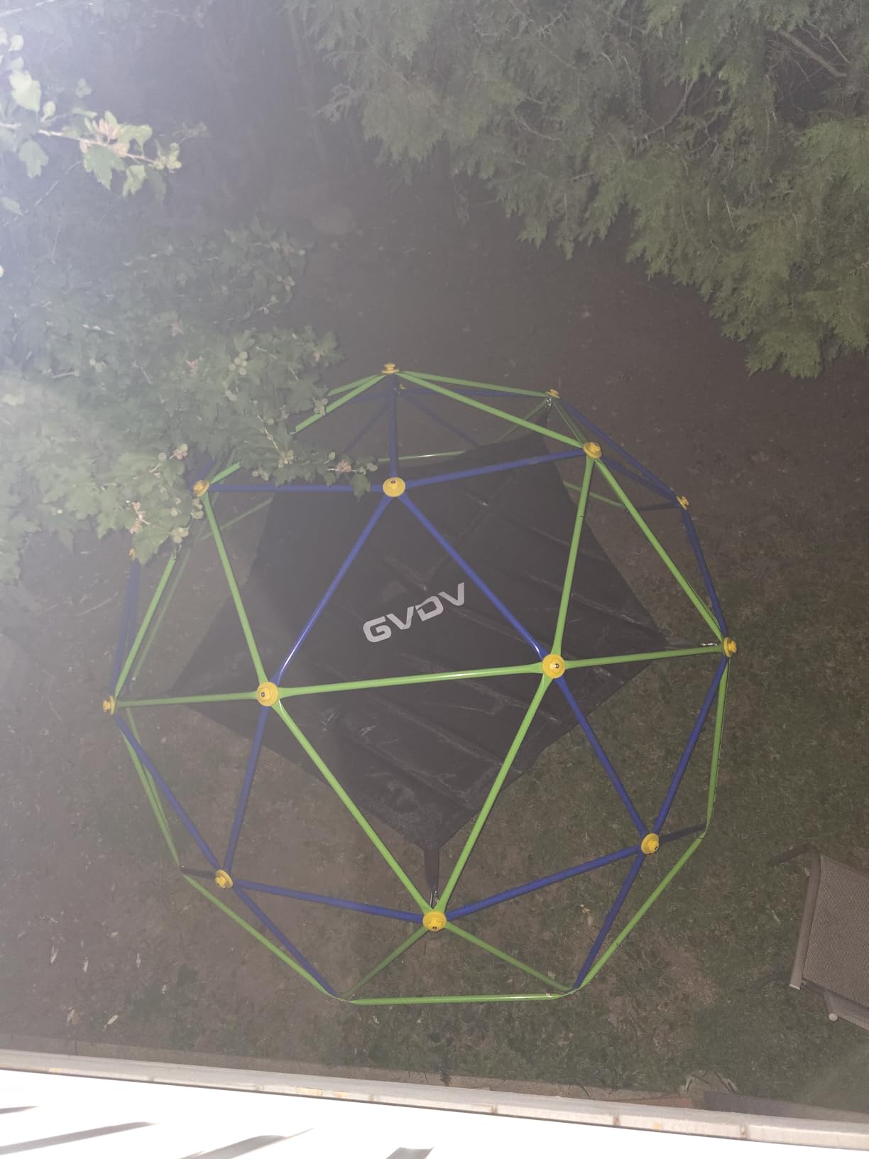 GVDV 10 FT Climbing Dome with Hammock, Jungle Gym for Kids, Green & Blue customer photo 1