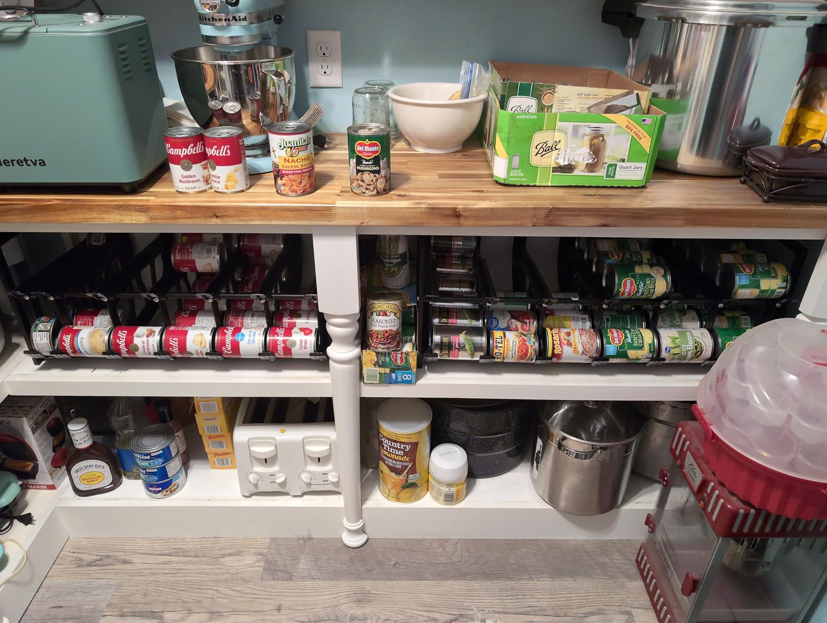 iSPECLE Pantry Can Organizer - Auto-Rolling, Expandable, Holds 120 Cans customer photo 1