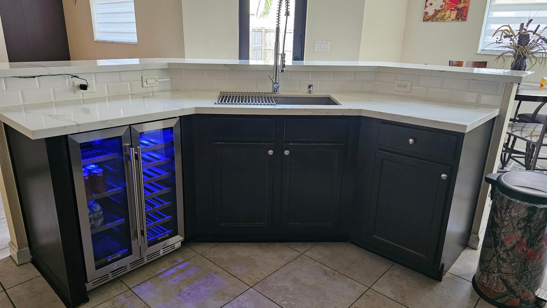 ORYMUSE 15 Inch Beverage Refrigerator, 130 Can Under Counter Drink Cooler customer photo 2