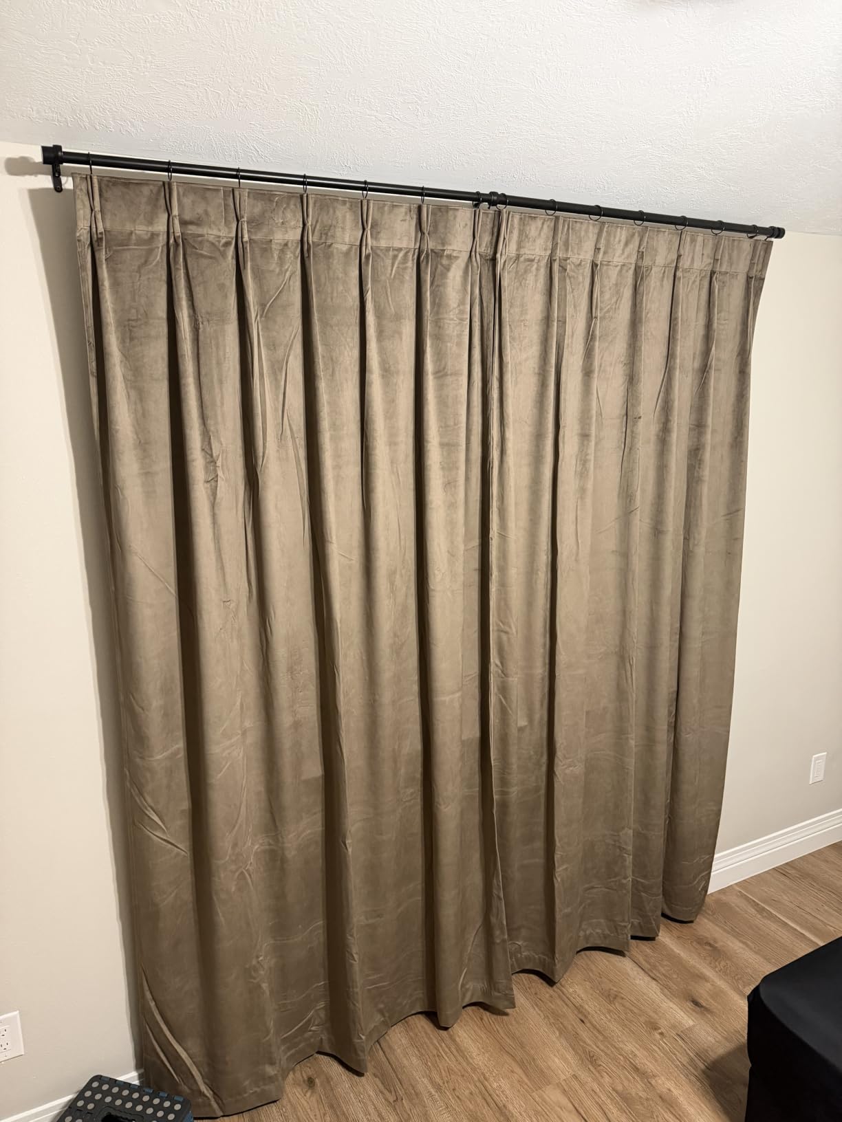 Dark Brown Velvet Curtains 84 Inches Long for Living Room Bedroom Tan Luxury Vintage Pinch Pleat Blackout Thermal Insulated Curtain Drapes Super Soft Velvet Window Treatment,Tan(2 Panels,40 x 84) customer photo 1