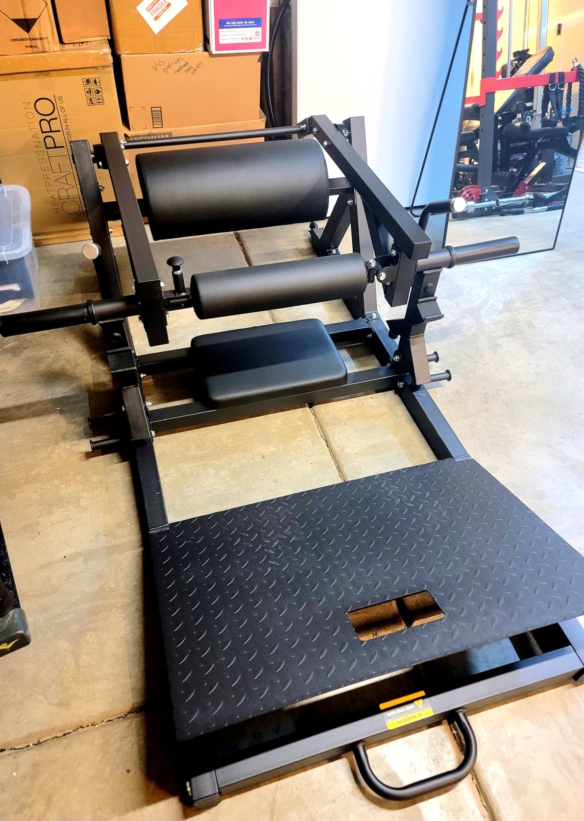 HT01 Hip Thrust Machine, 800LBS Plate-Loaded Glute Drive with Band Peg, Heavy Duty Glute Bridge Machine with Weight Holder, Butt Exercise Equipment for Glute Muscles Building customer photo 2