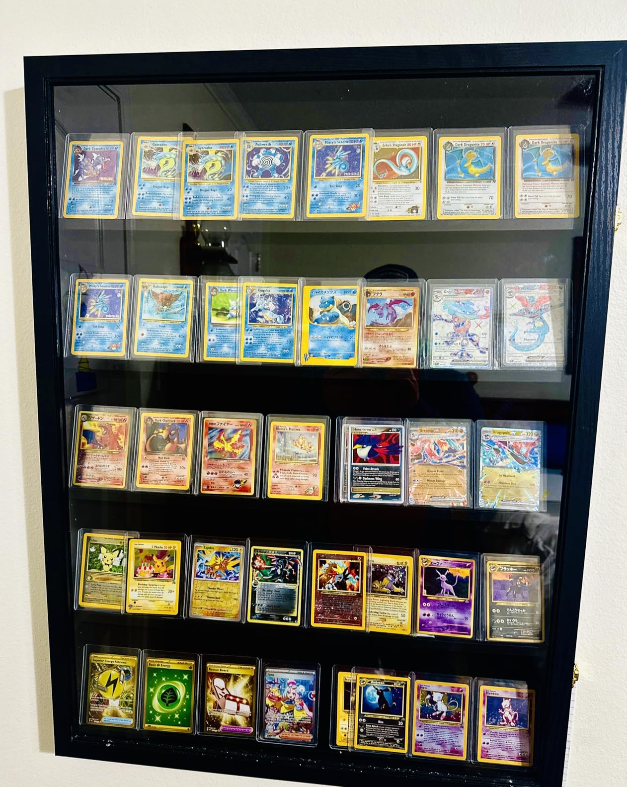 35 Baseball Card Display Case - Graded Sports Card Frame with 98% UV Protection, Lockable Wall Mount for PSA BGS Trading Cards, Football Basketball Hockey Collector Holder (1 Pack) customer photo 1