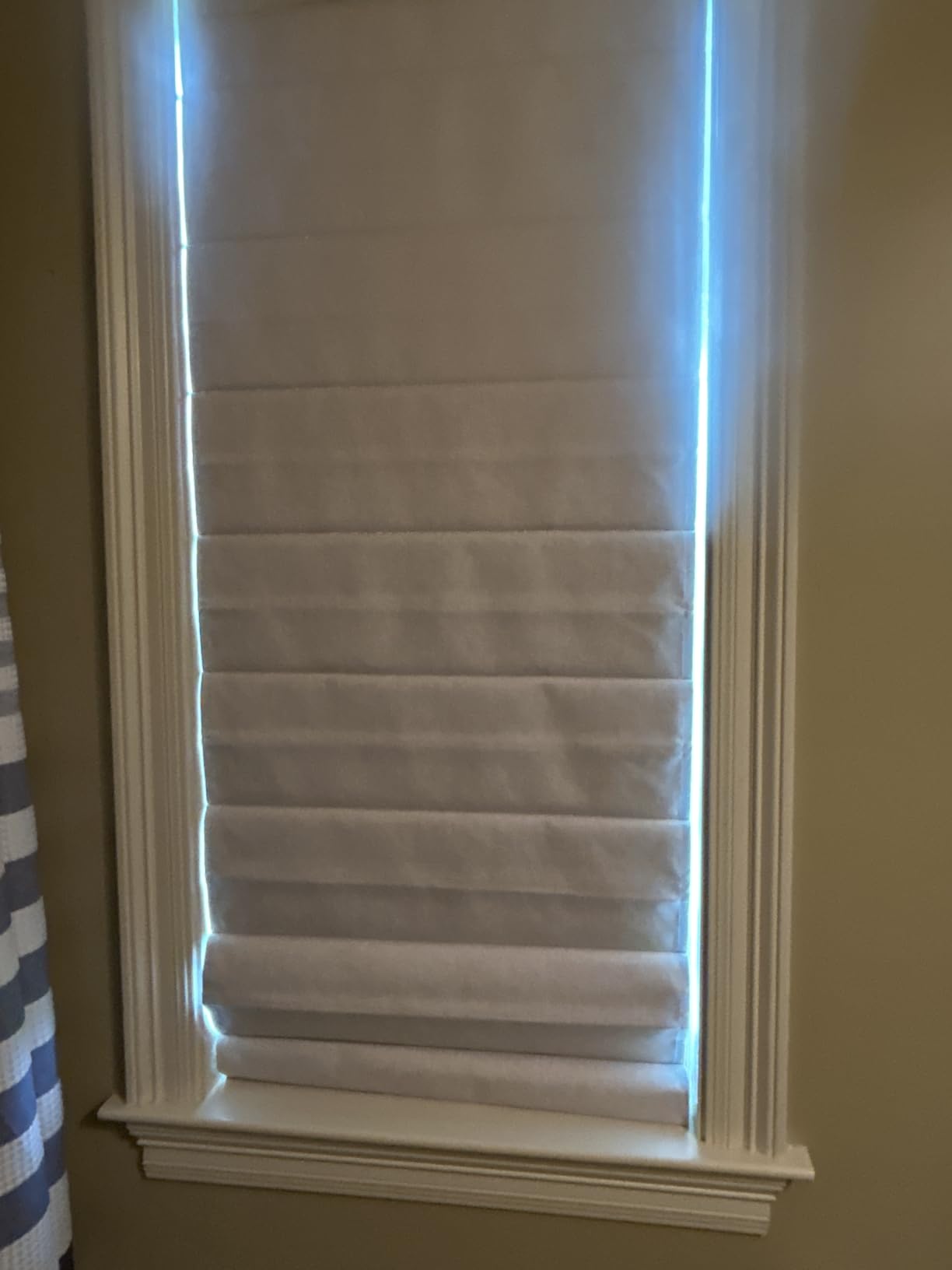 LazBlinds No Drill Roman Shades, Blackout, 35
