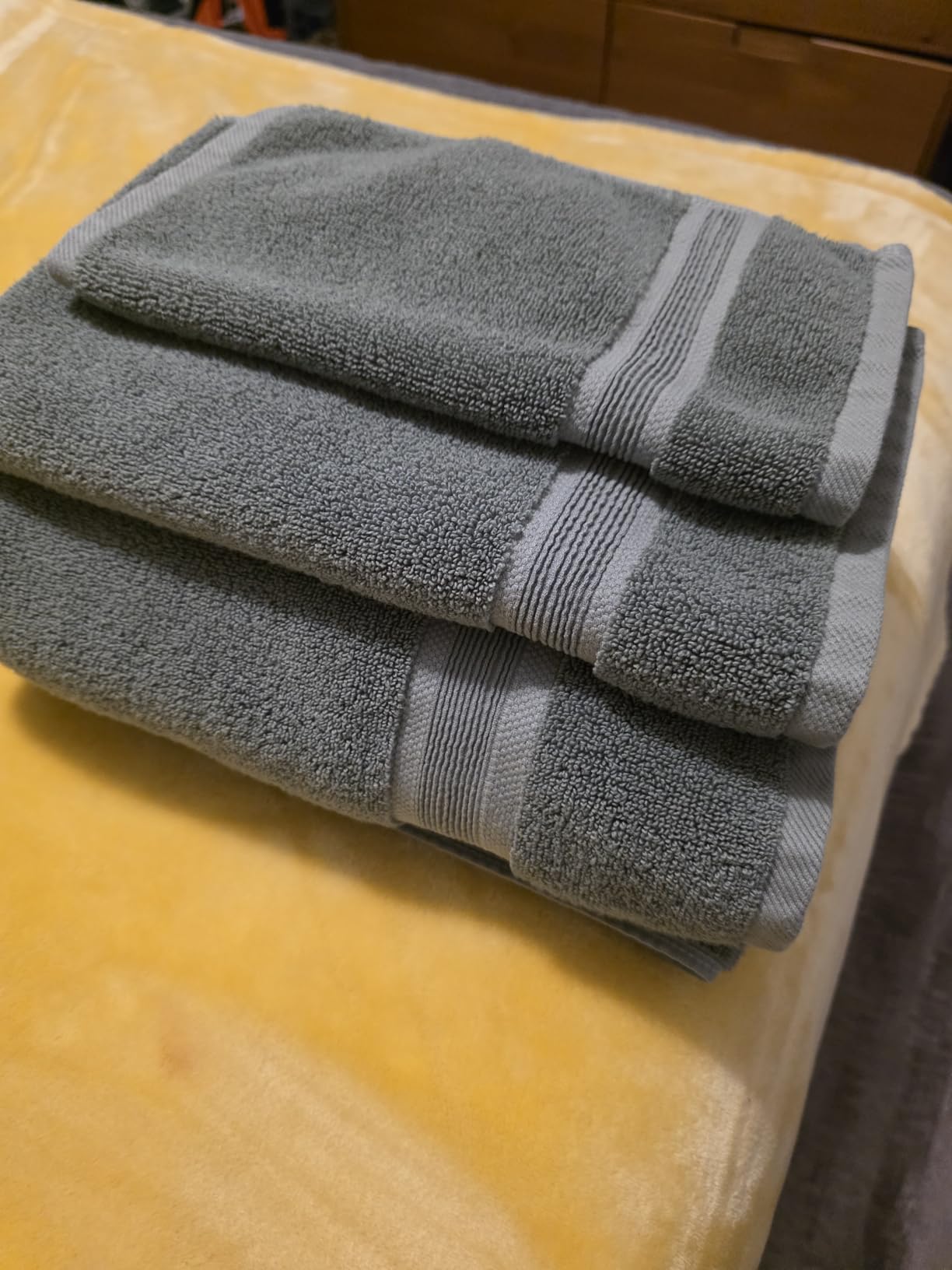 Springtree Home Luxury Bamboo Rayon Bath Towel Set | 6-Piece Set | Blue customer photo 2