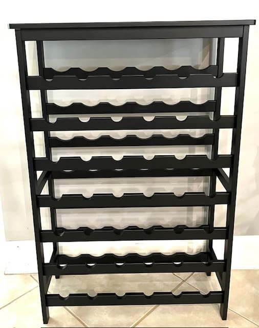 VASMIA Bamboo Stackable Wine Rack,72 Bottles Wine Rack Freestanding Floor,No Tools Assembly,8-Tier Display Wine Storage Shelf for Kitchen, Bar, Dining Room,Cellar,Black customer photo 2