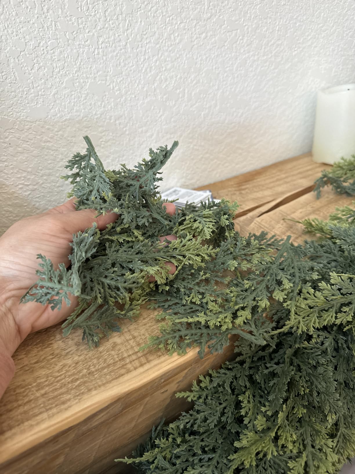 9FT Christmas Cedar Garland Real Touch Greenery for Mantle Decor customer photo 1