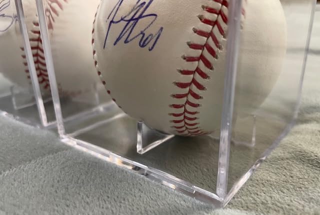 Guirnd 2 Pack Baseball Display Case, UV Protected Acrylic Baseball Holder Display case, Cube Memorabilia Autograph Ball Protector Boxes for Official Size Ball customer photo 1