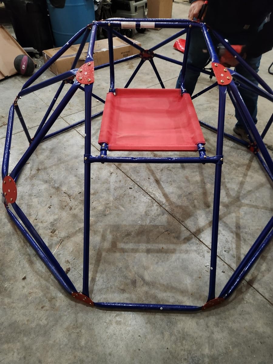 Olakids Climbing Dome with Slide, Kids Outdoor Jungle Gym Geometric Dome Climber, Steel Frame, 8FT Climb Structure Backyard Playground Center Equipment for Toddlers customer photo 1