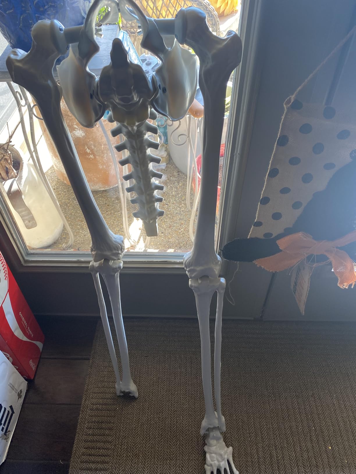 Halloween Giant Skeleton, Large Realistic Full Body Skeleton with Movable Joints for Halloween Party Haunted House Indoor Outdoor Decoration (7.8ft-1P) customer photo 2