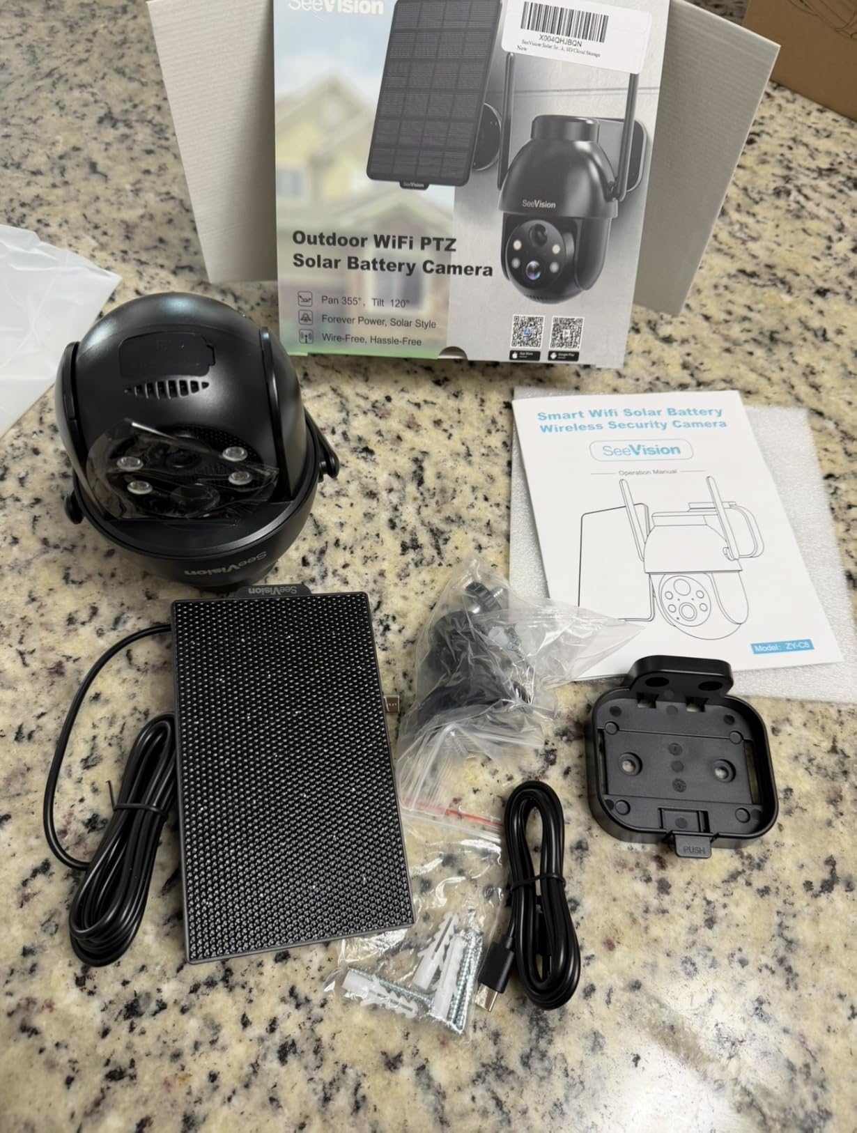 SeeVision Solar Security Cameras Wireless Outdoor, 2K PTZ WiFi 3MP Indoor Security Camera for Home with Spotlight, PIR Motion Detection,Siren, Color Night Vision, 2-Way Talk, SD/Cloud Storage customer photo 2