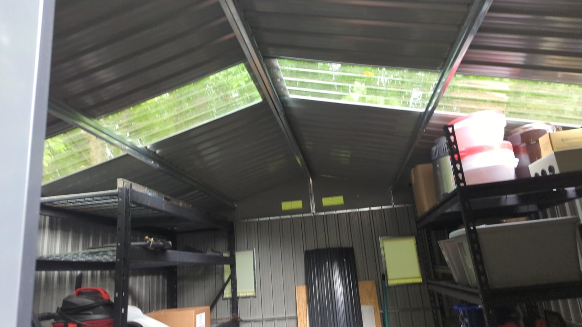 Breezz Outdoor Steel Storage Shed, 10 x 12 ft, Brown customer photo 2