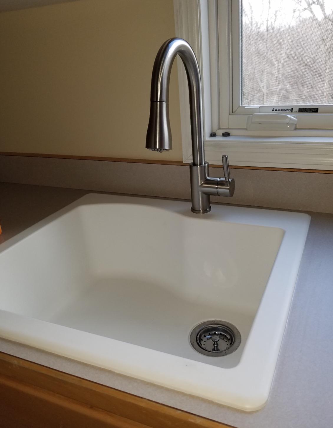 WEWE RO Drinking Water Faucet, Brushed Nickel, 1/4
