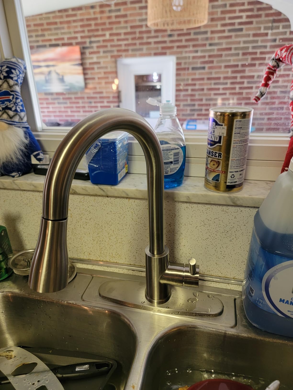WEWE RO Drinking Water Faucet, Brushed Nickel, 1/4