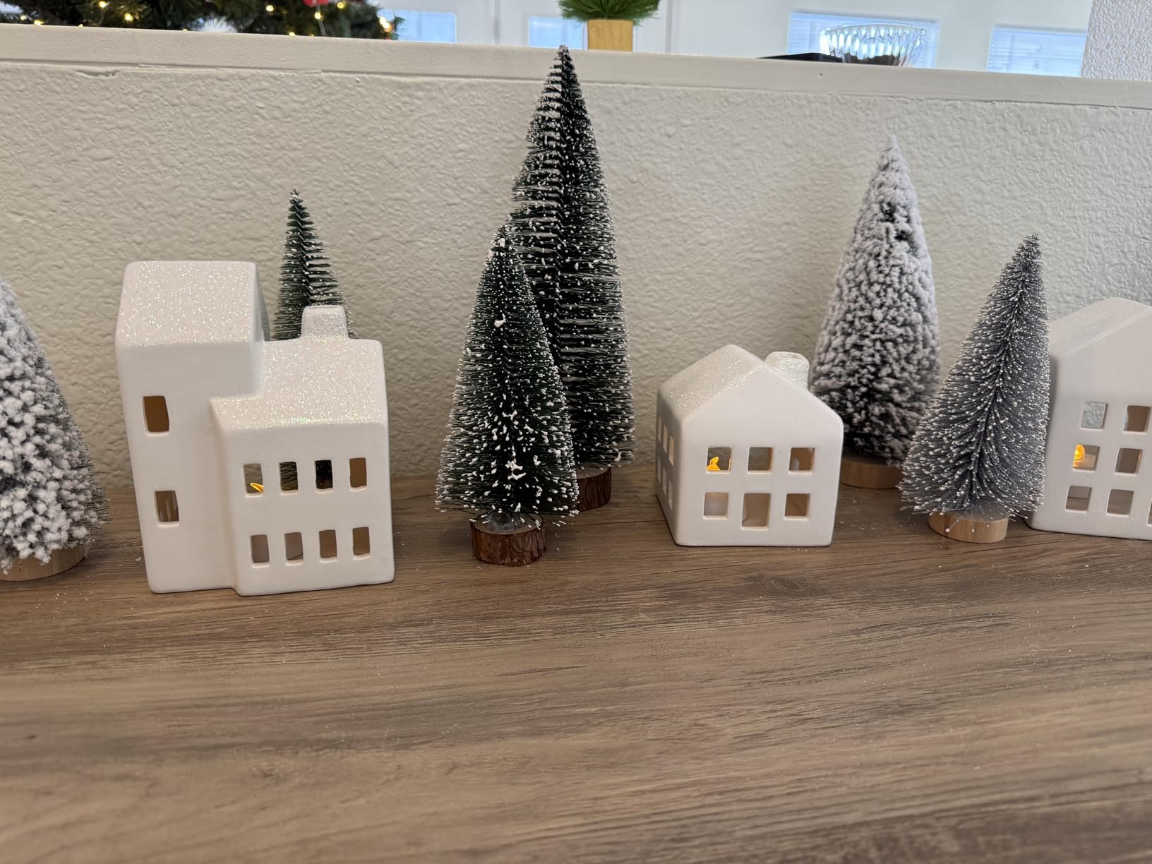 Christmas Decorations Indoor, 5 Lighted Ceramic Christmas Village Houses customer photo 1