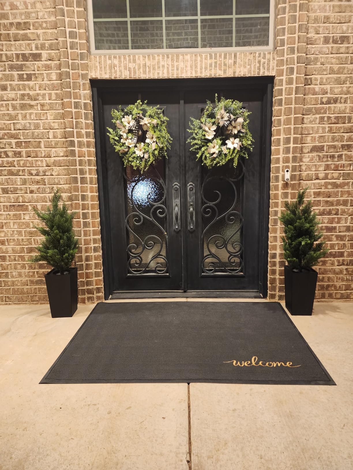 DEXI Front Door Mat Outside Entrance 24x36 Welcome Rubber Entry Doormat customer photo 2