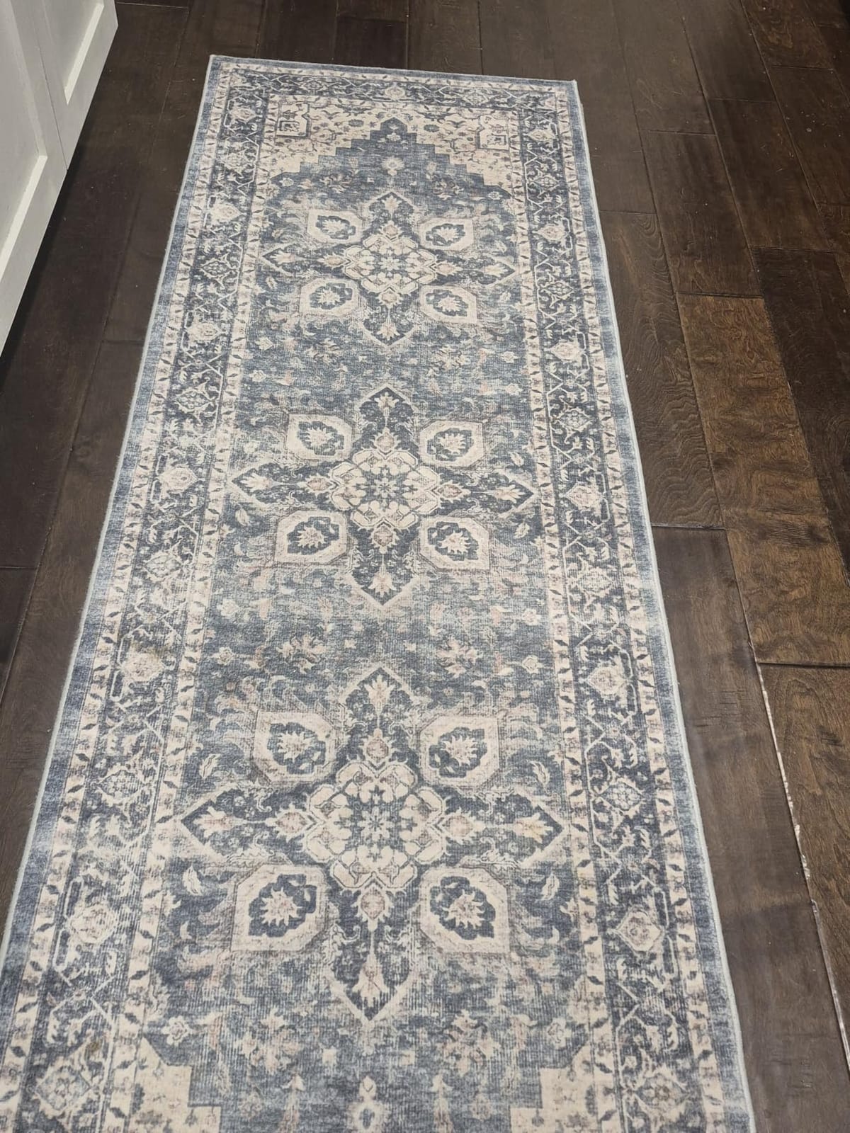 Amada Round 8x8 Washable Area Rug for Dining Room, Beige, Vintage Style customer photo 1