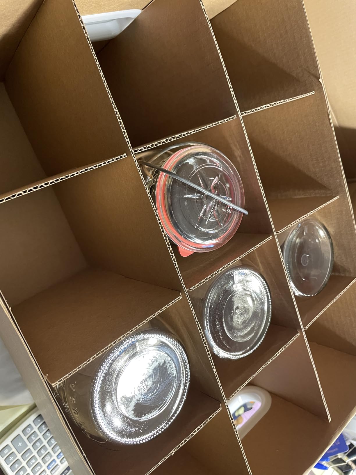 3 Pcs 16 oz Cardboard Mason Jar Storage Boxes 16.8 x 12.4 x 6 Inch customer photo 2