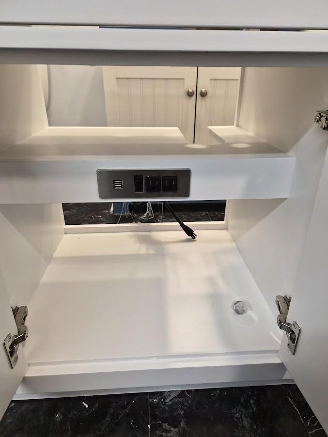 72-inch Dark Walnut Bathroom Vanity with 2 Sinks, Solid Wood, 0.79-inch Stone Countertop and Backsplash, 6 Drawers, 4 Soft Closing Doors customer photo 1