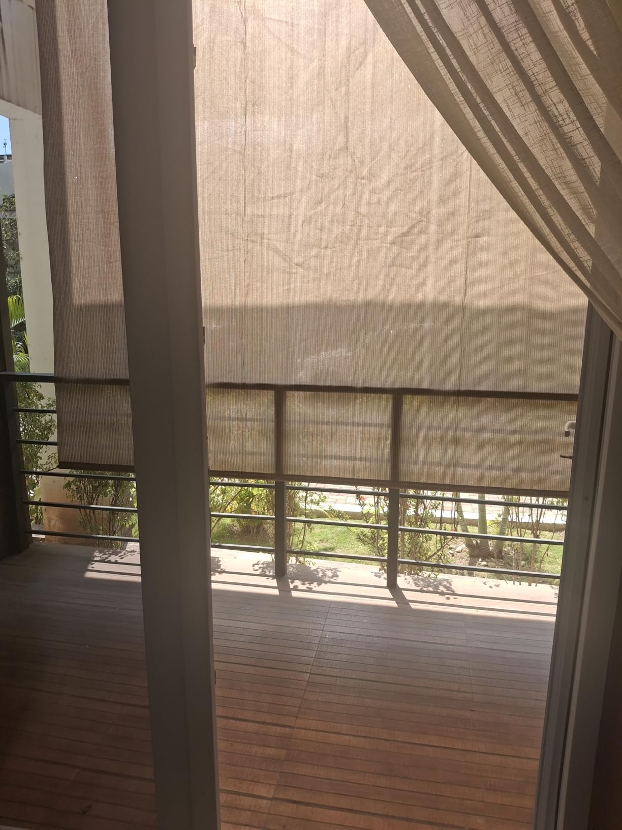 Outdoor Roller Shade,Patio Blind Roll Up Shade Exterior Cordless-10'W x 8'H customer photo 1