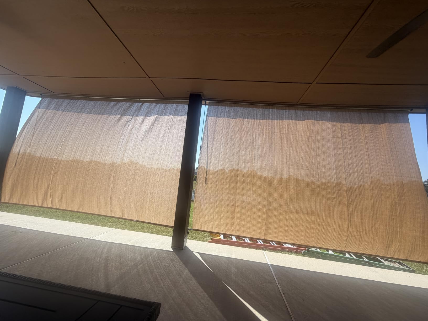 Outdoor Roller Shade,Patio Blind Roll Up Shade Exterior Cordless-10'W x 8'H customer photo 2