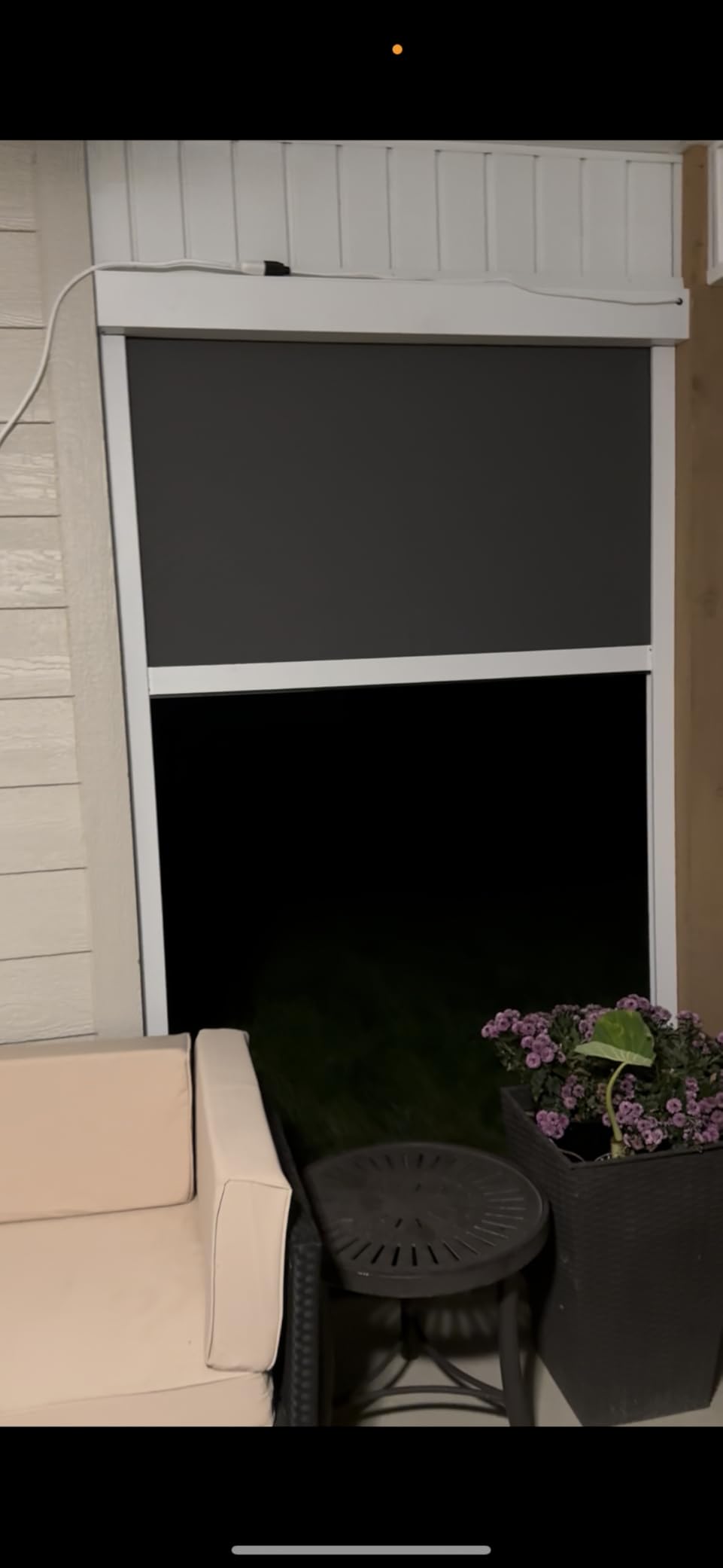 ZSHINE Large Size Motorized Outdoor Windproof Roller Blinds (0% Openness) customer photo 1