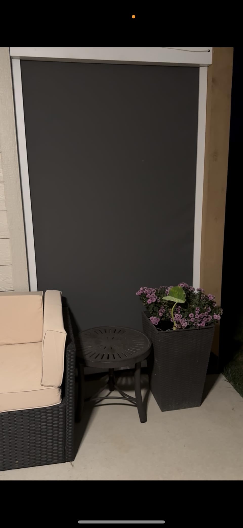 ZSHINE Large Size Motorized Outdoor Windproof Roller Blinds (0% Openness) customer photo 2
