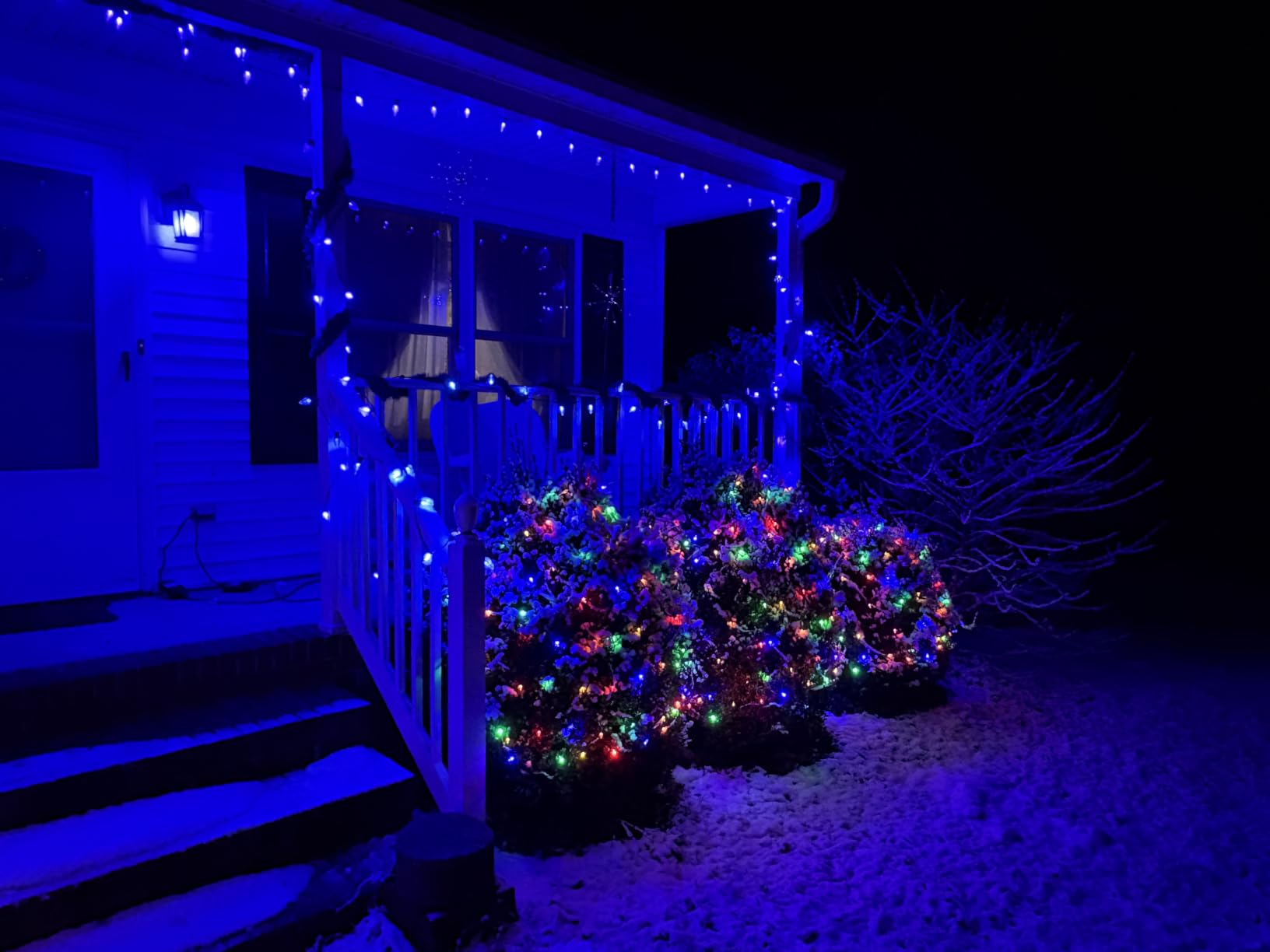 Led Net Lights Christmas Lights Outdoor 200Led 9 ftx 6ft Upgraded WarmWhite Christmas Net Lighting, Waterproof 5mm LED Wide Angle Outdoor Indoor Mesh Net Light for Trees, Bushes, Shrubs Decorations customer photo 1