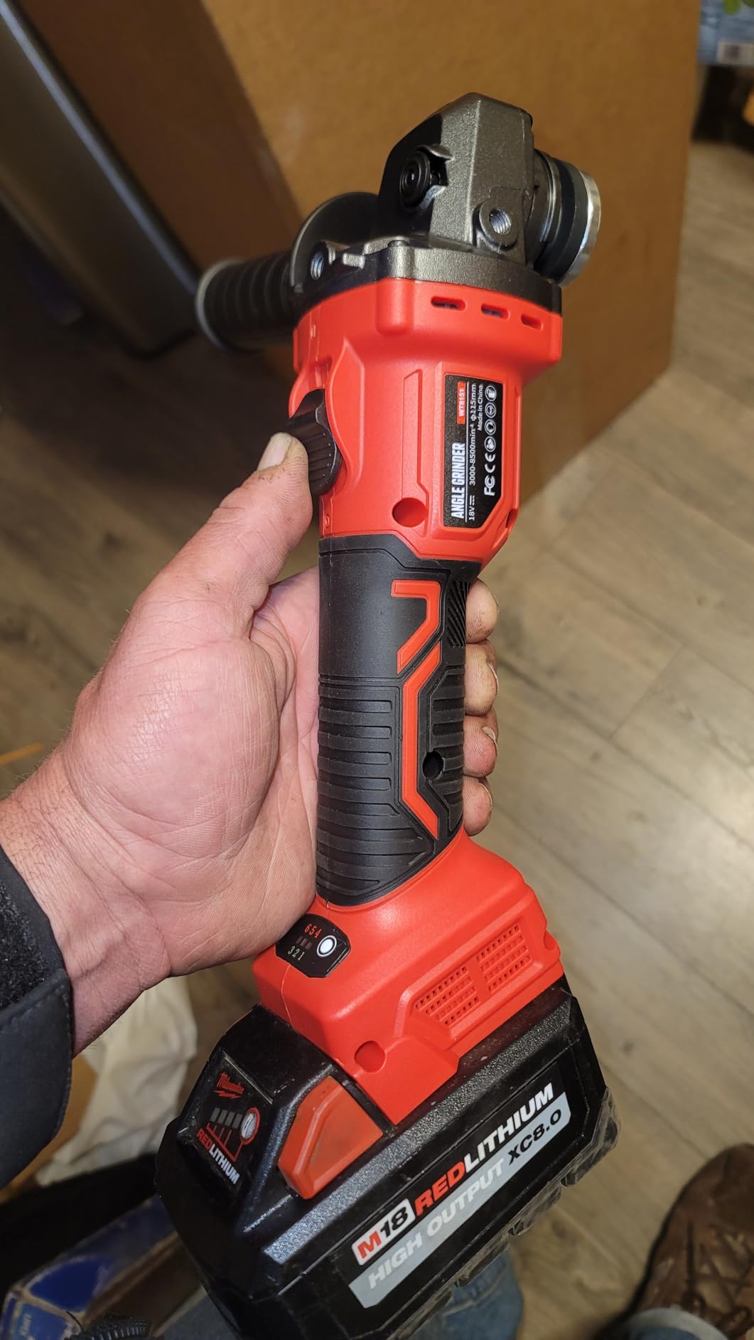 Angle Grinder Brushless fit DEWALT 20V Battery, 6 Variable Speed Power Grinder 4-1/2