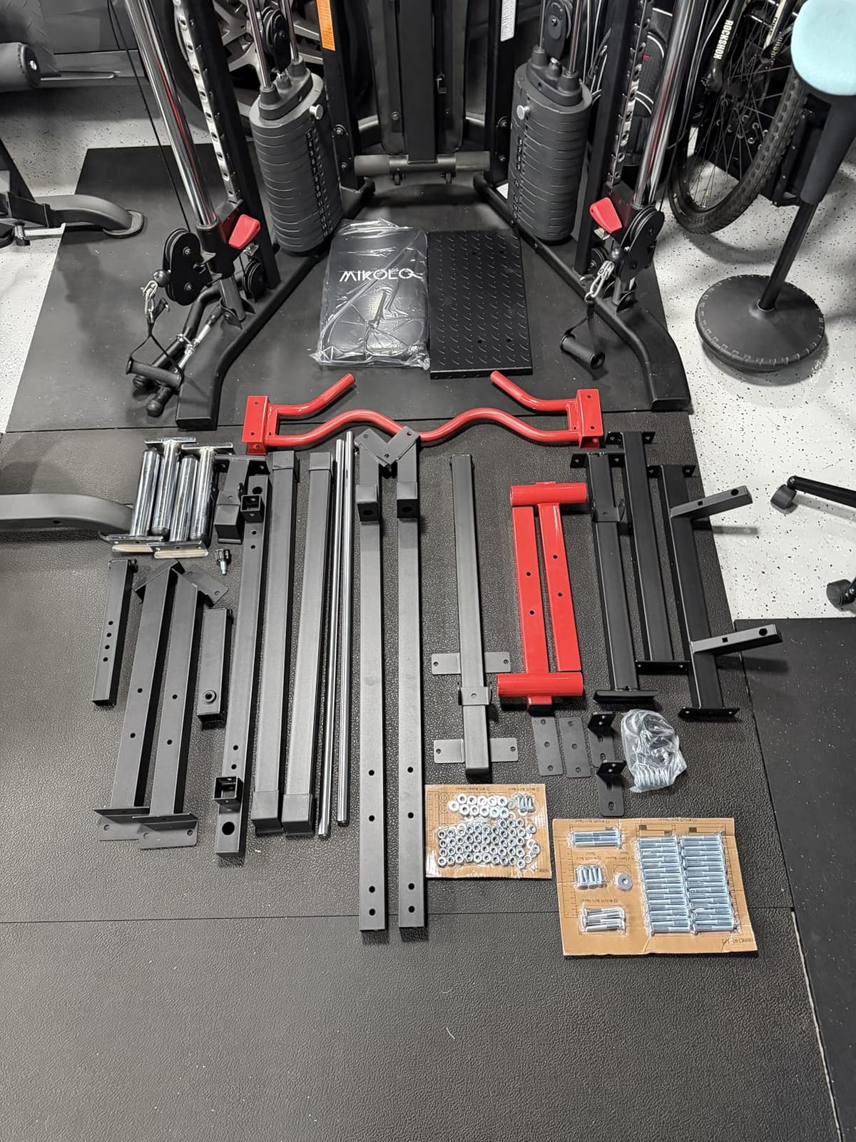 Mikolo Linear Row Machine, Rowing Machine for Home with Plate-Loaded Smith Row, Linear Bearing Back Workout Equipment for Home Gym customer photo 1